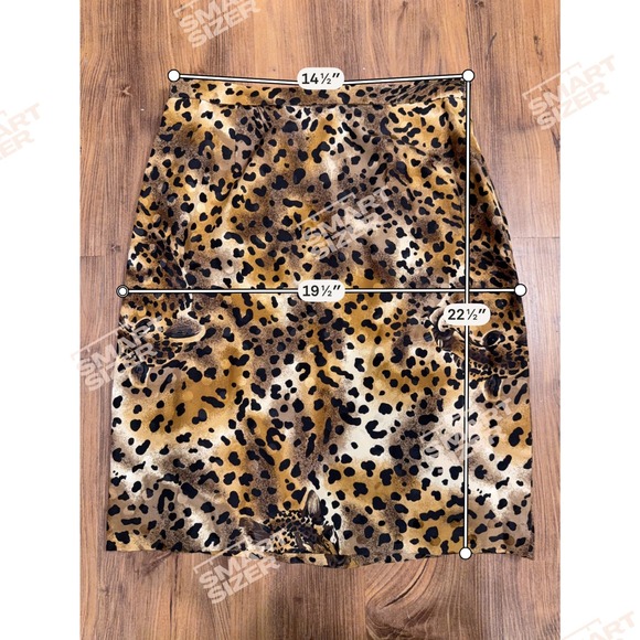 VTG Scaasi 100% Silk Cheetah Print Pencil Skirt 10P Mob Wife Indie Sleaze Luxury - Picture 6 of 6